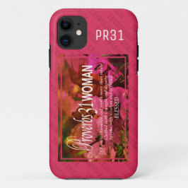 Capa Para iPhone 11 PROVERBS 31 | Vale Mais Do Que O PINK