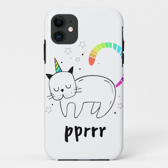 Capa Para iPhone 11 Prrr Caticorn (Verso)