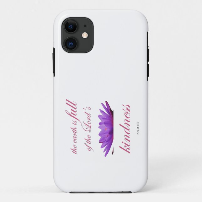 Capa Para iPhone 11 psalm 33 doçura roxa (Verso)