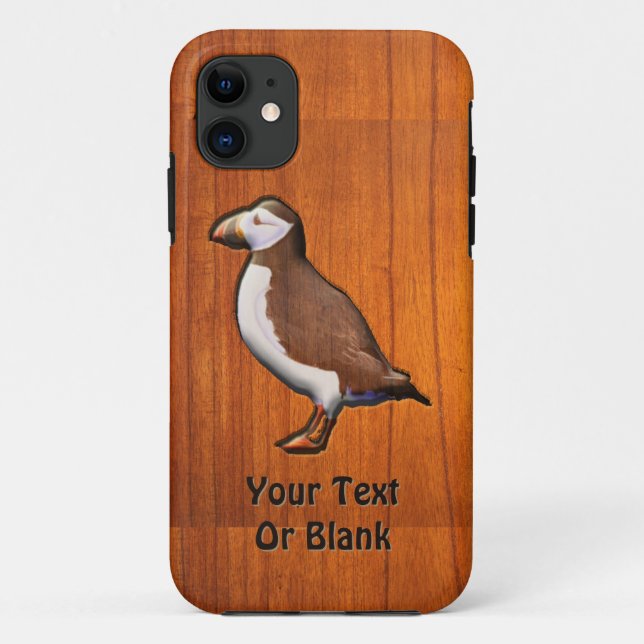 Capa Para iPhone 11 Puffin atlântico entalhado (Verso)