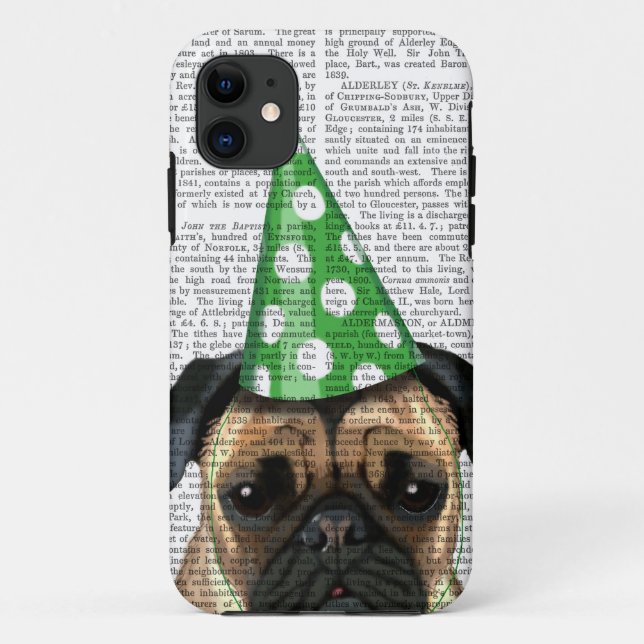 Capa Para iPhone 11 Pug da festa 2 (Verso)