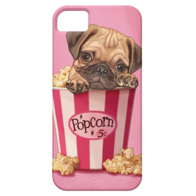 Capa Para iPhone 11 Pug da pipoca (Traseira)