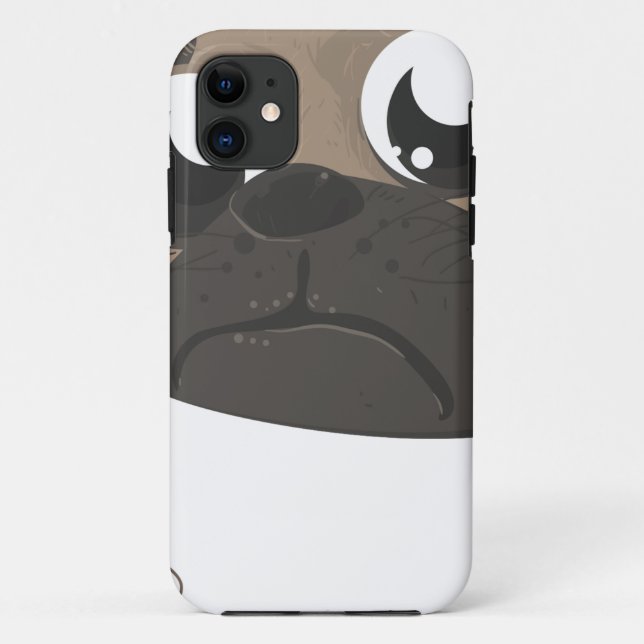 Capa Para iPhone 11 Pug e café (Verso)