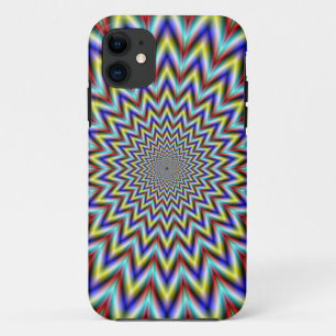 Capa Para iPhone 11 Pulsar em amarelo vermelho e no azul