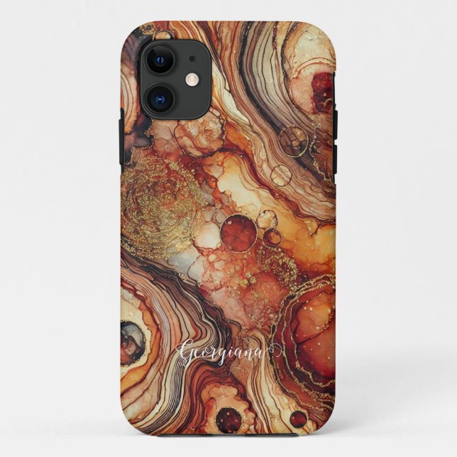 Capa Para iPhone 11 Pumpkin Personalizado Roca de Álcool Automático (Verso)