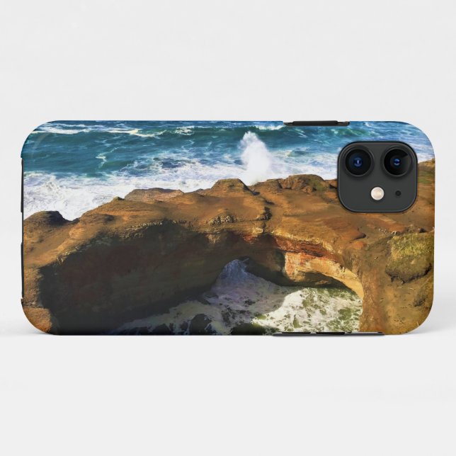 Capa Para iPhone 11 Punchbowl, Newport, Oregon (Verso (horizontal))