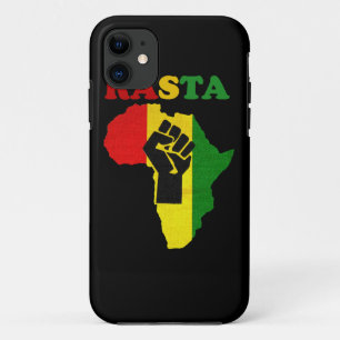 Capa Para iPhone 11 Punho do poder preto de Rasta sobre o caso do