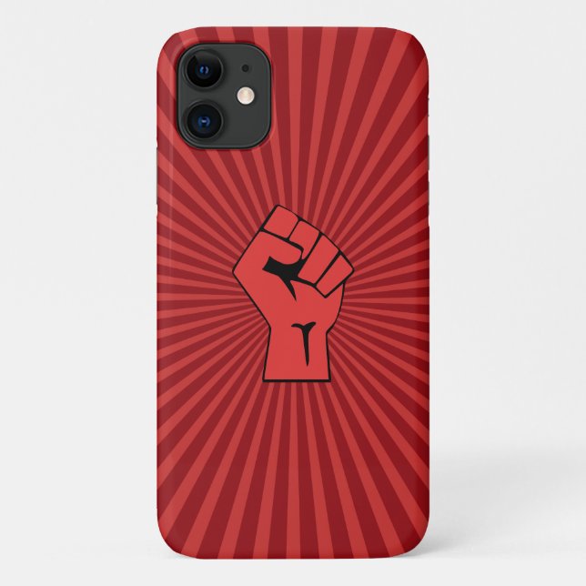Capa Para iPhone 11 Punho Revolucionário Vermelho (Verso)