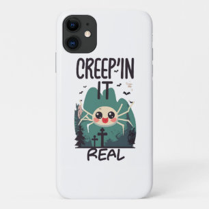 Capa Para iPhone 11 Punição de Aranha de Halloween Kawaii
