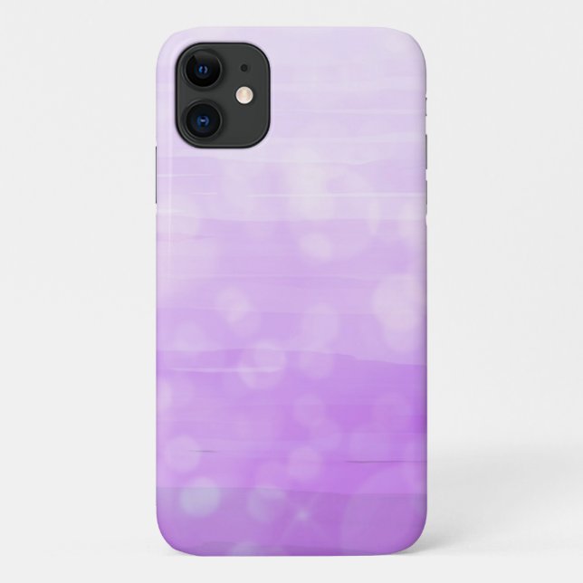 Capa Para iPhone 11 Purple Ombre Bokeh desbotou Feminina Bonito (Verso)