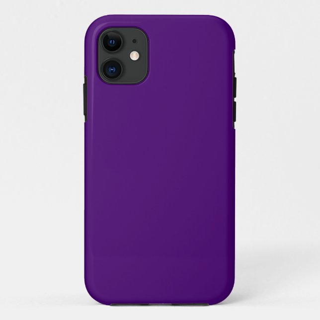 Capa Para iPhone 11 Púrpura escura e cor sólida (Verso)