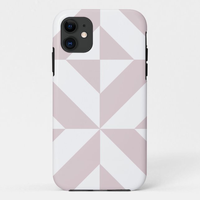 Capa Para iPhone 11 Púrpura Lilac Padrão Geométrico do Cubo (Verso)