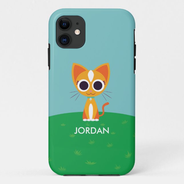 Capa Para iPhone 11 Purrl o gato (Verso)