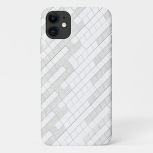 Capa Para iPhone 11 quadrados em ziguezague em cinza...