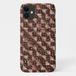 Capa Para iPhone 11 Quadrados vermelhos submetidos a mosaico estranho