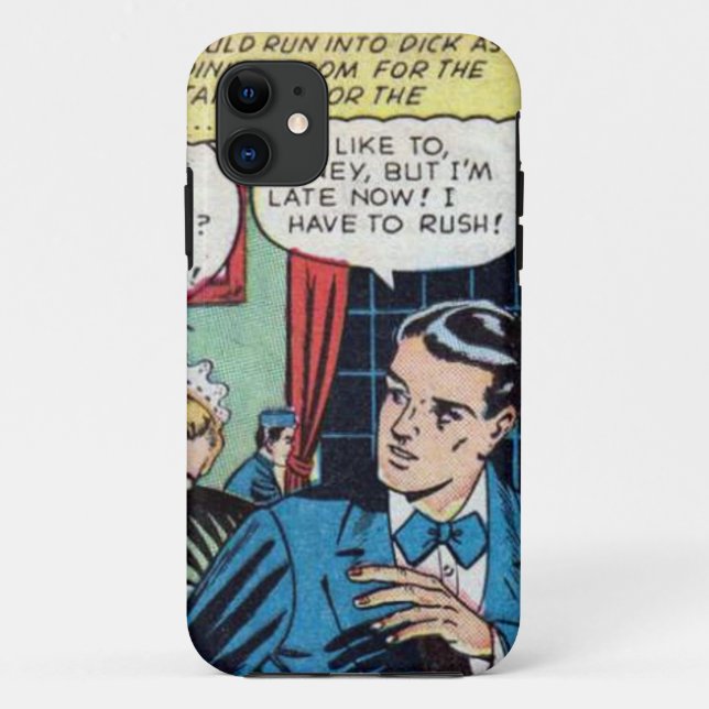 Capa Para iPhone 11 Quadrinhos Românticos Clássicos dos anos 50 (Verso)