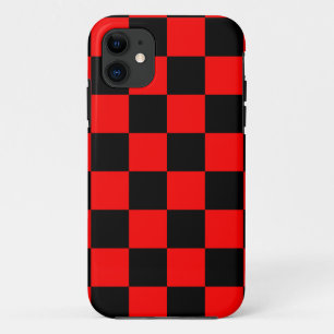 Capa Para iPhone 11 Quadro de Verificação Neon Corey Tiger 80s (Vermel