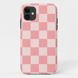 Capa Para iPhone 11 Quadro de verificação rosa