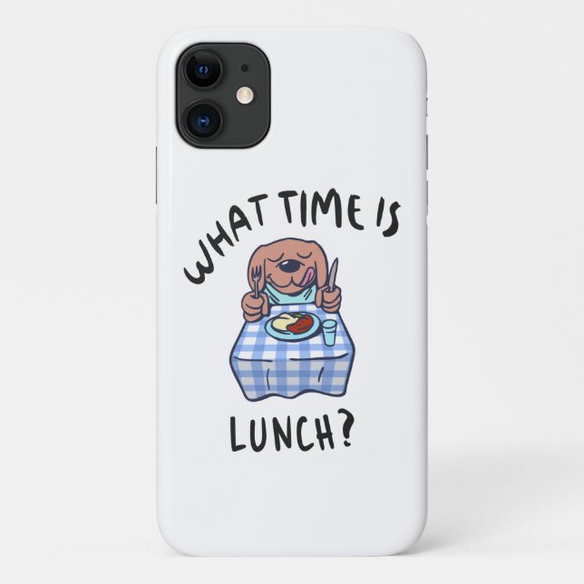 Capa Para iPhone 11 Que horas é o almoço (Verso)