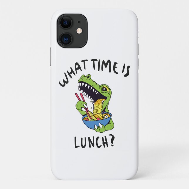 Capa Para iPhone 11 Que horas é o almoço (Verso)