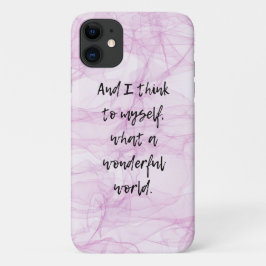 Capa Para iPhone 11 Que maravilhoso mundo rosa