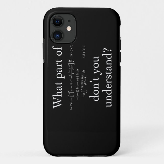 Capa Para iPhone 11 Que parte de... Branco no escuro (Verso)