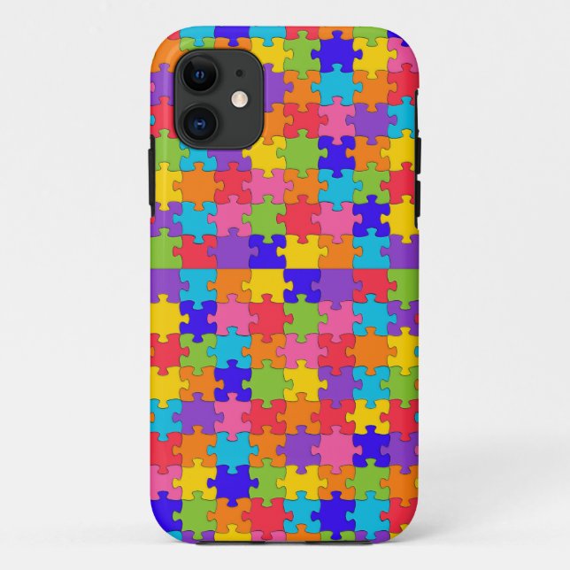 Capa Para iPhone 11 quebra-cabeça de autismo (Verso)
