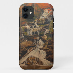 Capa Para iPhone 11 Queda de água nas montanhas, arte original de Gary