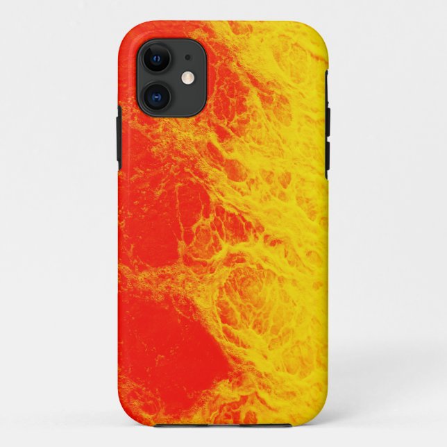 Capa Para iPhone 11 Queima de fogo vermelho e amarelo (Verso)
