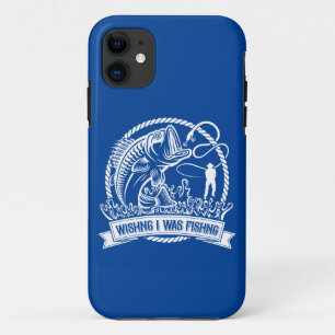 Capa Para iPhone 11 Queria Que Eu Estivesse Pescando