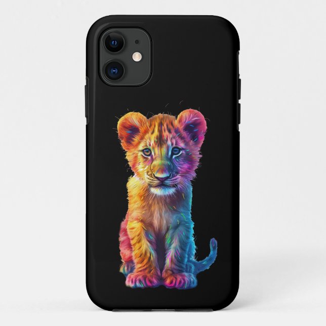 Capa Para iPhone 11 Querida, Big Cat Cub (Verso)