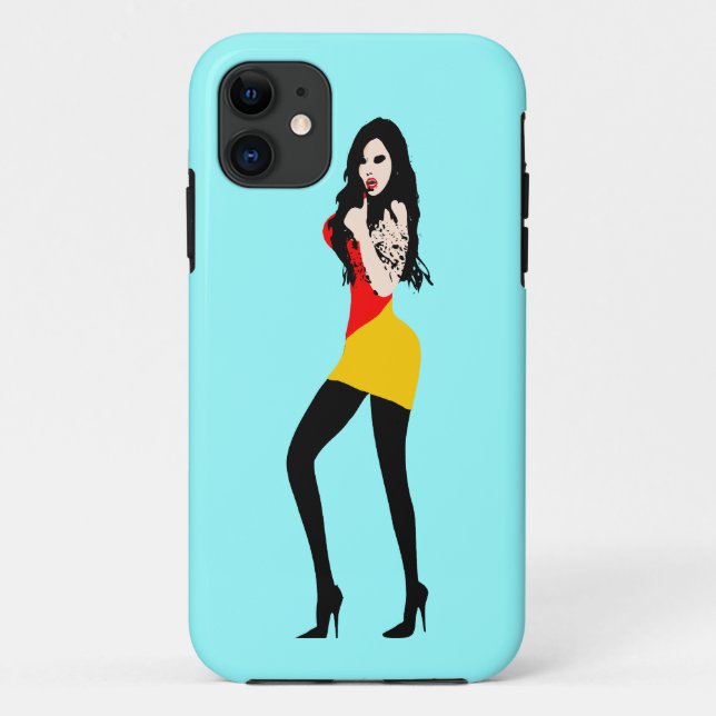 Capa Para iPhone 11 ♔ R° ・ Vampiro mortal Rapariga do Vampiro iPhone 5 (Verso)