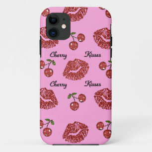 Capa Para iPhone 11 RAB Rockabilly Cherry Kisses a rosa