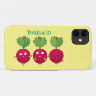 Capa Para iPhone 11 Rabanetes lindos cantando legumes trio