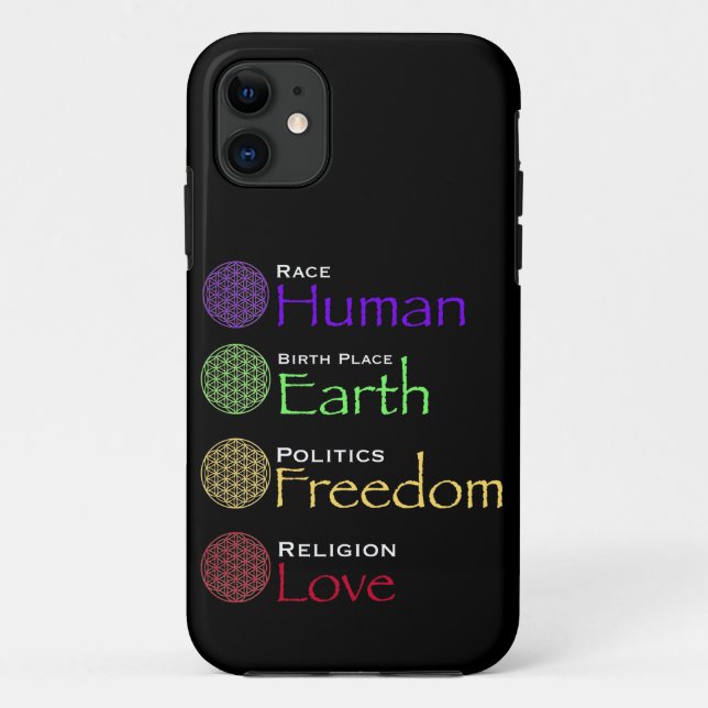 Capa Para iPhone 11 Raça: Local de Nascimento Humano: Política da Terr (Verso)