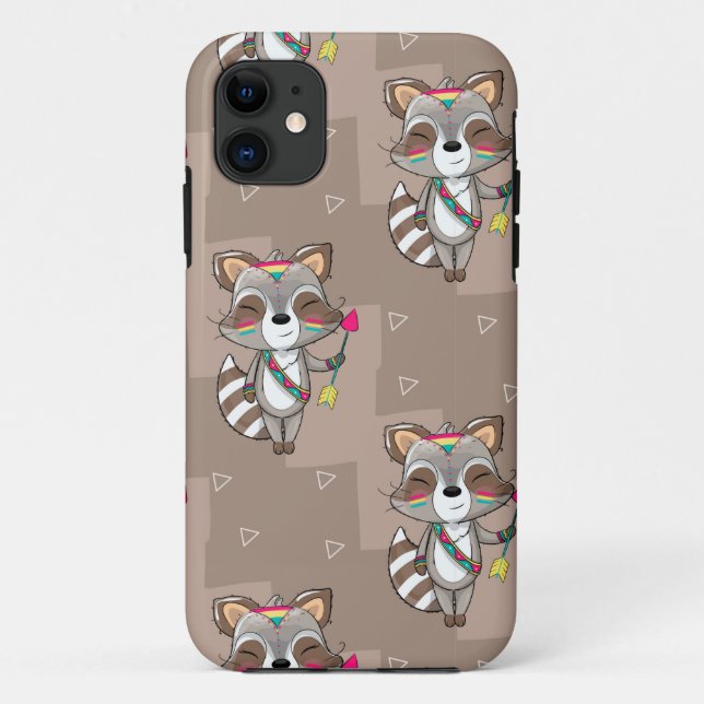 Capa Para iPhone 11 Raccoon (Verso)