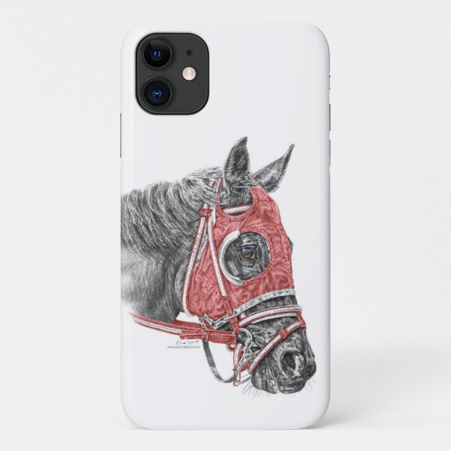 Capa Para iPhone 11 Race Horse Portrait Silks (Verso)