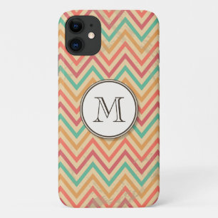 Capa Para iPhone 11 Rainbow Grunge Zigzag Chevrons