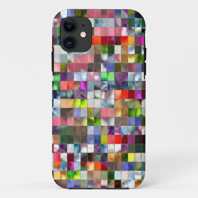 Capa Para iPhone 11 Rainbow Mosaico (Verso)