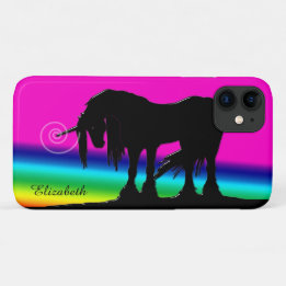 Capa Para iPhone 11 Rainbow Unicorn