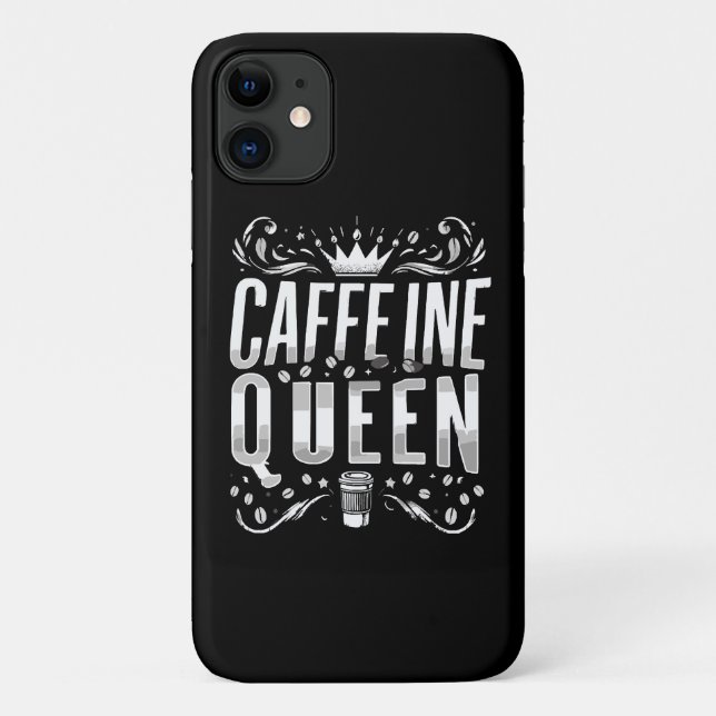 Capa Para iPhone 11 rainha da cafeína (Verso)