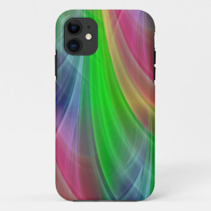 Capa Para iPhone 11 Raios coloridos dos inclinações - verde