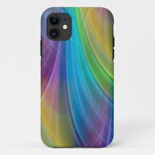 Capa Para iPhone 11 Raios de Gradientes Coloridos - Azul