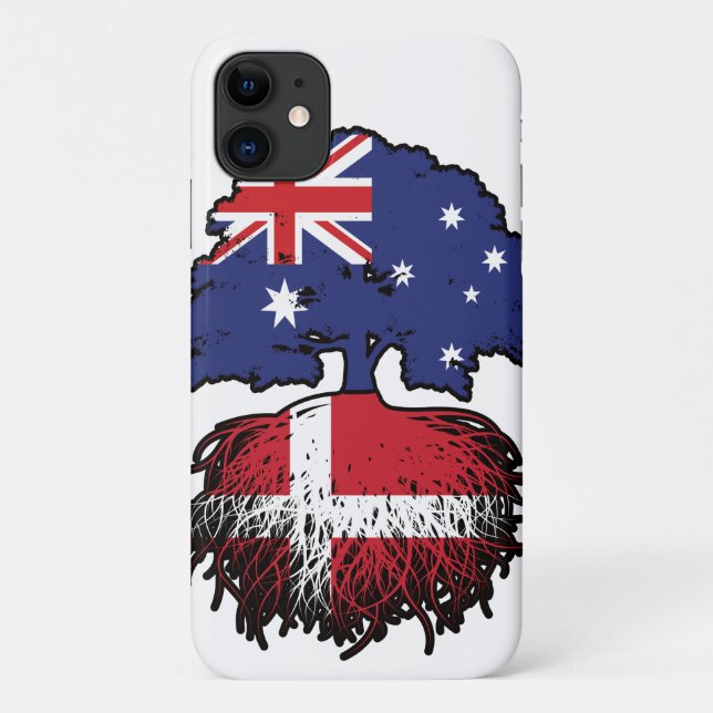 Capa Para iPhone 11 Raízes de Árvore Australianas Dinamarquesa (Verso)
