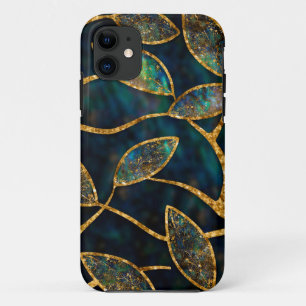 Capa Para iPhone 11 Ramificação da árvore ouro - Shell Abalone