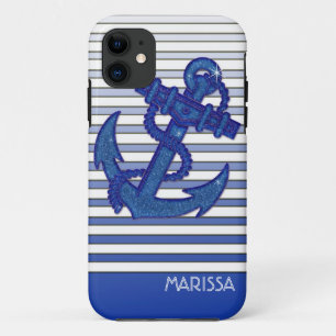 Capa Para iPhone 11 Rapariga Anchor Náutica À Vela, Bandeiras