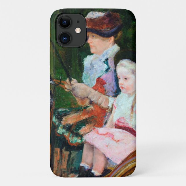 Capa Para iPhone 11 Rapariga dirigindo uma Carruagem, Mary Cassatt (Verso)