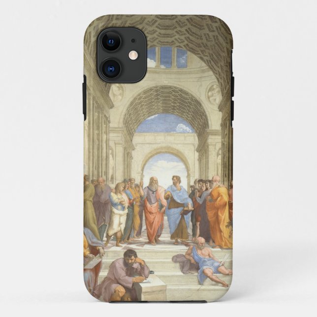 Capa Para iPhone 11 Raphael - Escola de Atenas (Verso)