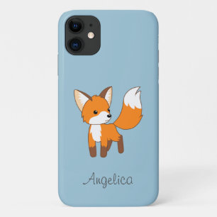 Capa Para iPhone 11 Raposa Gelada em Pêssego