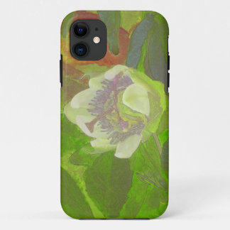 Capa Para iPhone 11 Rapsódia floral no verde